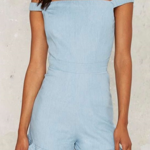 Light Blue L & XL Ladies Romper - Picture 3 of 6